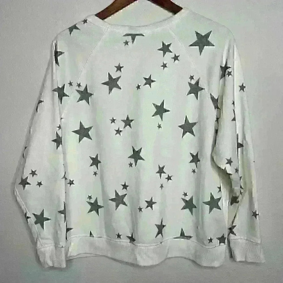 Grayson Threads off white and gray star crewneck sweatshirt Sz L - Picture 5 of 5